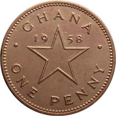 1 пенни 1958 г.