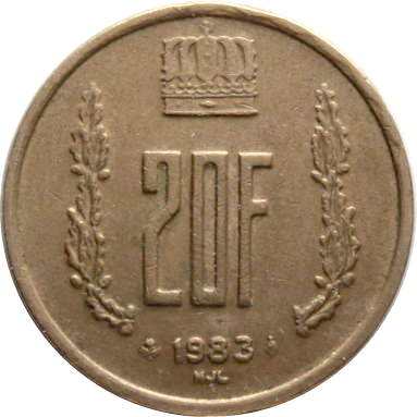 20 франков 1983 г.