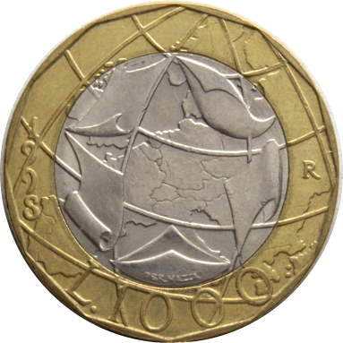 1000 лир 1998 г.