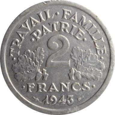 2 франка 1943 г.