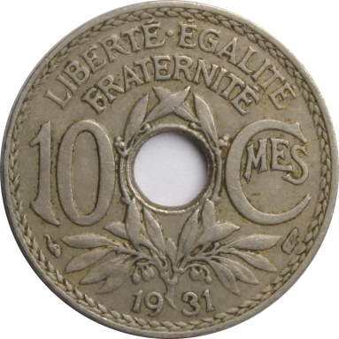 10 сантимов 1931 г.