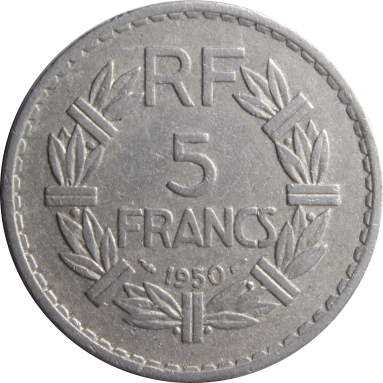 5 франков 1950 г.