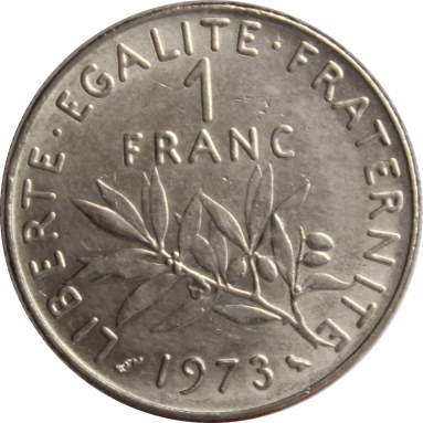 1 франк 1973 г.