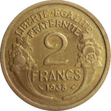2 франка 1938 г.