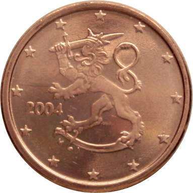 1 евроцент 2004 г.
