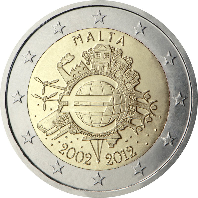 Мальта - 10 лет наличному евро
