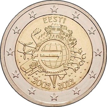 Эстония - 10 лет наличному евро