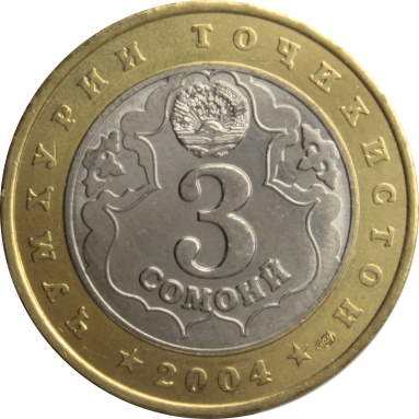 3 сомони 2004 г. (80 лет Душанбе)