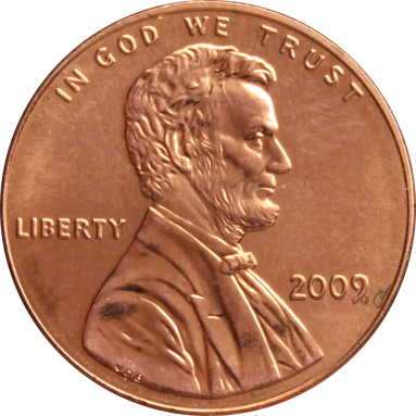1 цент 2009 г. (Жизнь Линкольна - карьера)