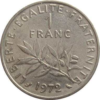 1 франк 1972 г.