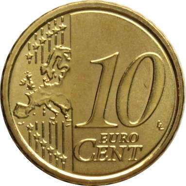 10 евроцентов 2018 г.