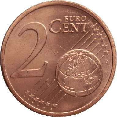 2 евроцента 2008 г.