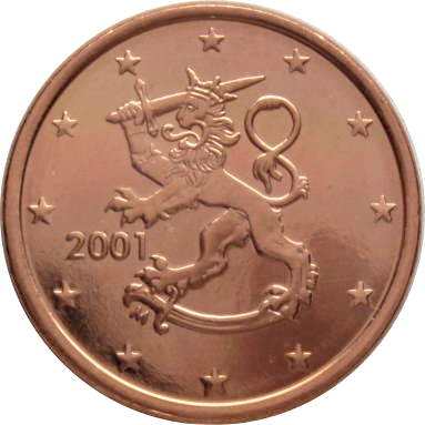 5 евроцентов 2001 г.