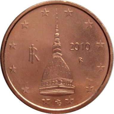 2 евроцента 2010 г.