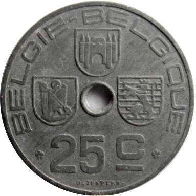 25 сантимов 1944 г. (Belgie-Belgique)