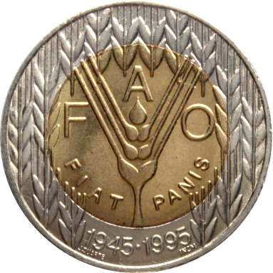 100 эскудо 1995 г. (50 лет продовольственной программе FAO)