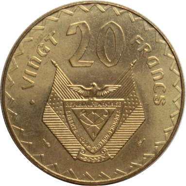 20 франков 1977 г.
