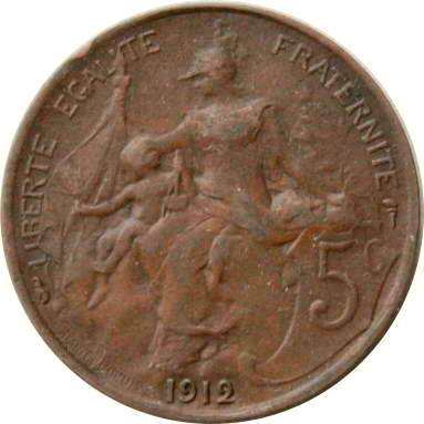 5 сантимов 1912 г.