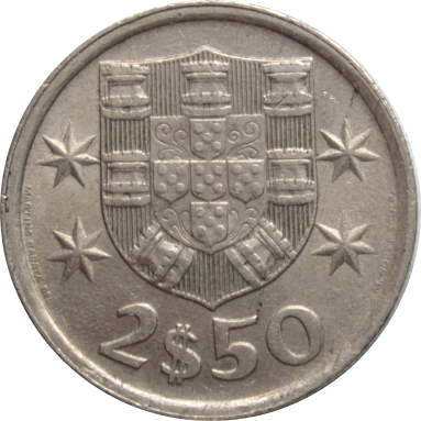 2,50 эскудо 1977 г.