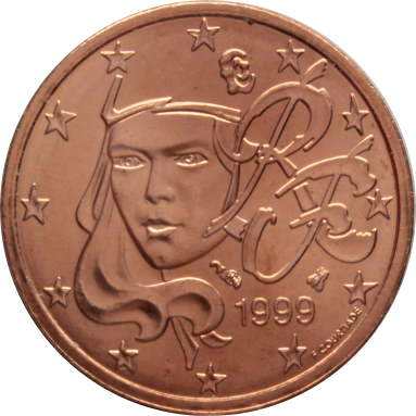 2 евроцента 1999 г.