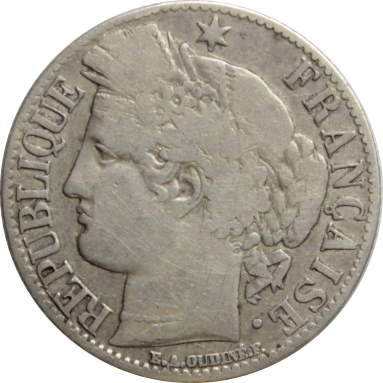 1 франк 1872 г.
