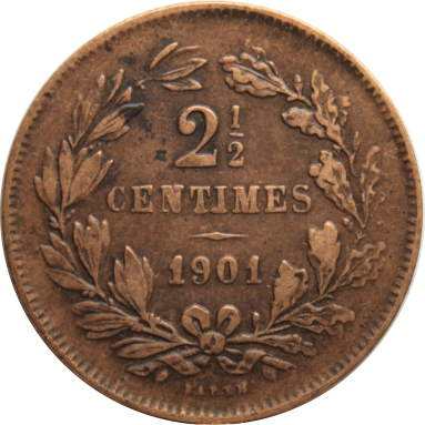 2,5 сантима 1901 г.