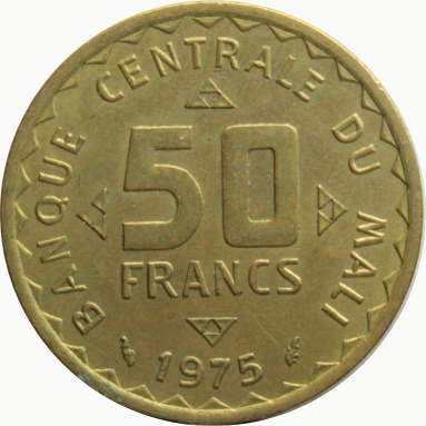 50 франков 1975 г.