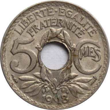 5 сантимов 1918 г.