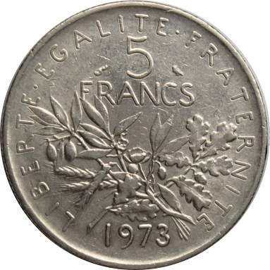 5 франков 1973 г.