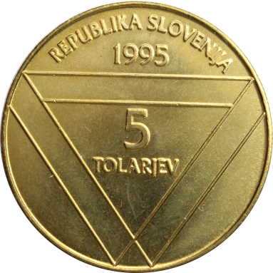 5 толаров 1995 г. (100 лет башне Альяжа)