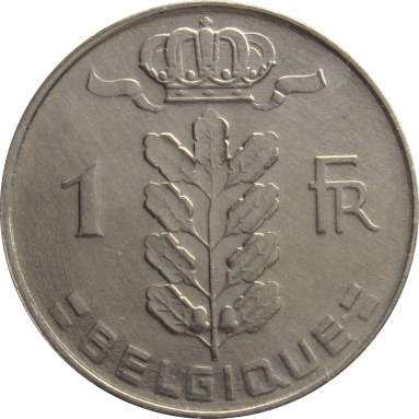 1 франк 1977 г. (Belgique)