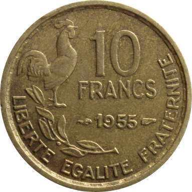10 франков 1955 г.