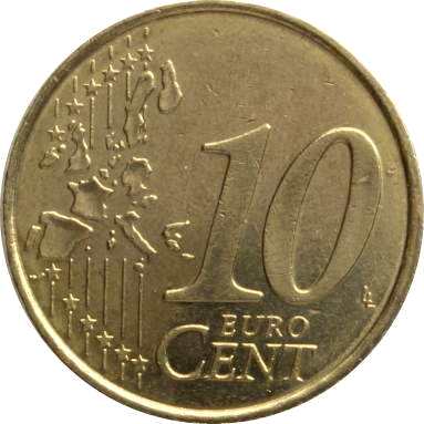 10 евроцентов 2001 г.