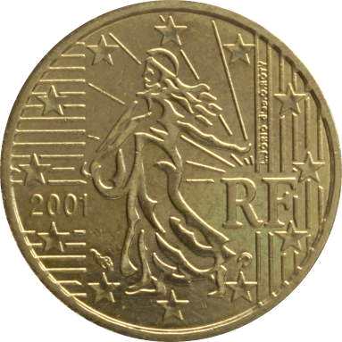 10 евроцентов 2001 г.