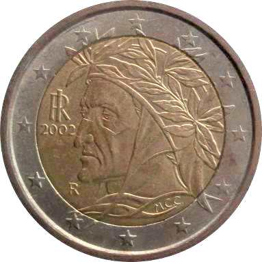 2 евро 2002 г.