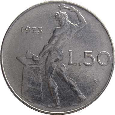 50 лир 1973 г.