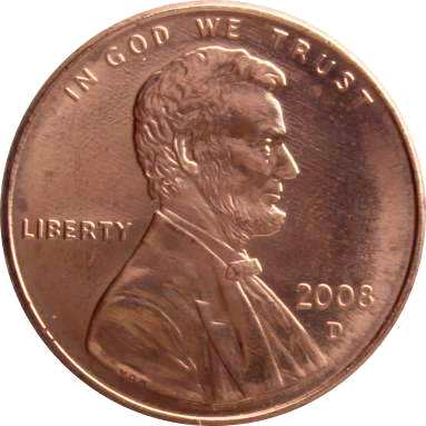1 цент 2008 г.