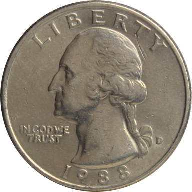 1/4 доллара 1988 г.