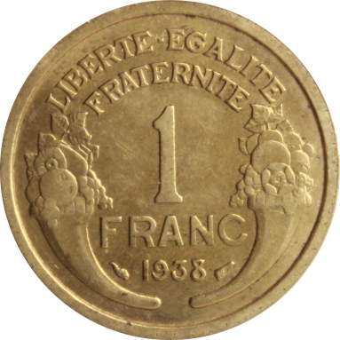 1 франк 1938 г.