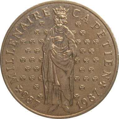 10 франков 1987 г. (1000 лет династии Капетингов)