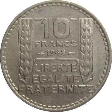 10 франков 1948 г.
