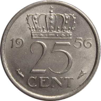 25 центов 1956 г.