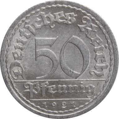 50 пфеннигов 1921 г.