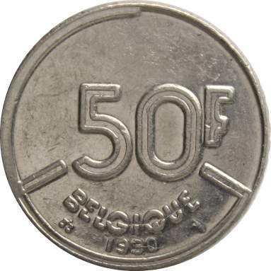 50 франков 1990 г. (Belgique)
