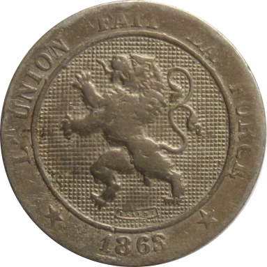 5 сантимов 1863 г. (des Belges)