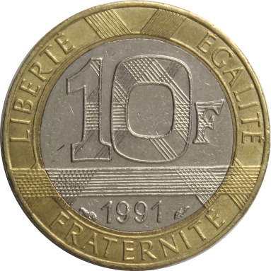 10 франков 1991 г.