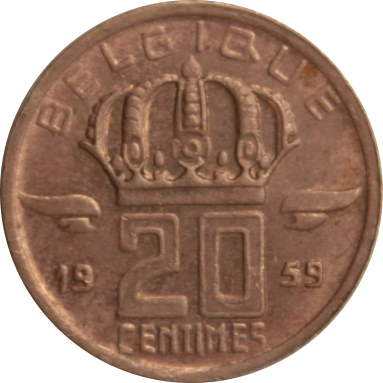 20 сантимов 1959 г. (Belgique)
