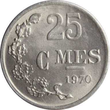 25 сантимов 1970 г.