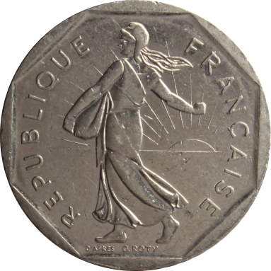 2 франка 1982 г.