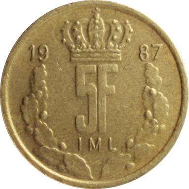 5 франков 1987 г.